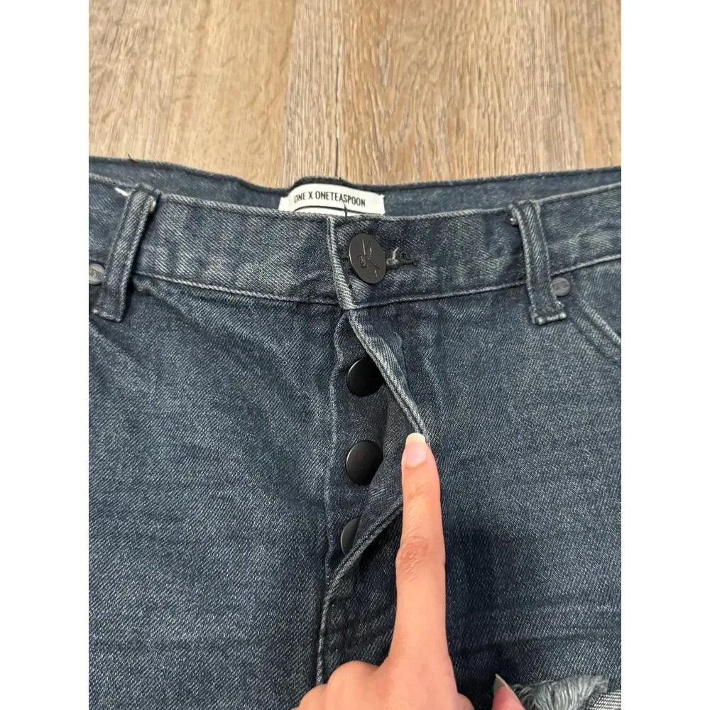 One Teaspoon Women’s Bandits Denim Shorts Size 30